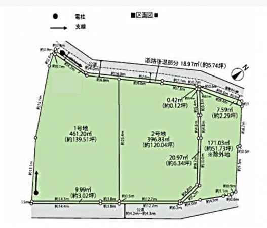 鈴鹿市深溝町、土地の間取り画像です