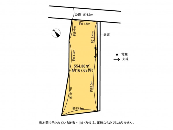 鈴鹿市矢橋、土地の間取り画像です