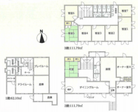 須坂市大字仁礼字峰の原、収益物件/別荘の間取り画像です