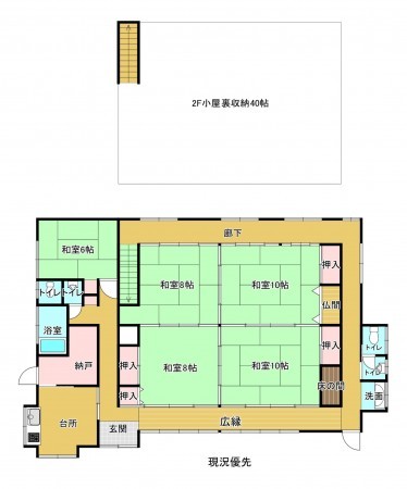 上高井郡高山村大字高井堀之内、中古一戸建ての間取り画像です