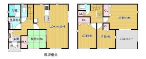 須坂市墨坂南３丁目、新築一戸建ての間取り画像です