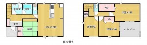 須坂市墨坂南１丁目、新築一戸建ての間取り画像です