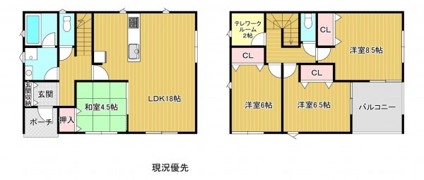 長野市西和田２丁目、新築一戸建ての間取り画像です