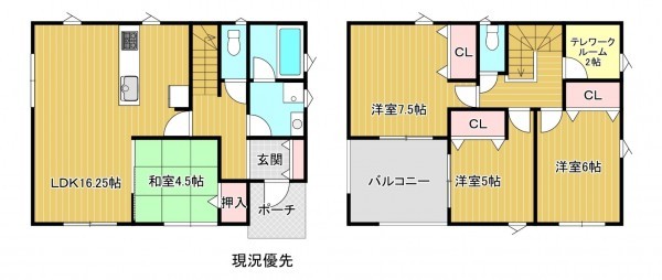 長野市西和田２丁目、新築一戸建ての間取り画像です