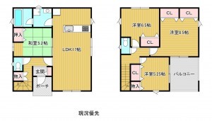 長野市西和田２丁目、新築一戸建ての間取り画像です