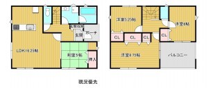 長野市西和田２丁目、新築一戸建ての間取り画像です