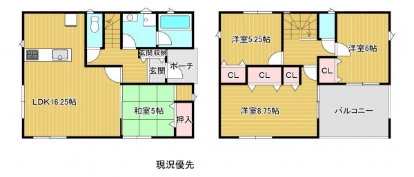 長野市西和田２丁目、新築一戸建ての間取り画像です