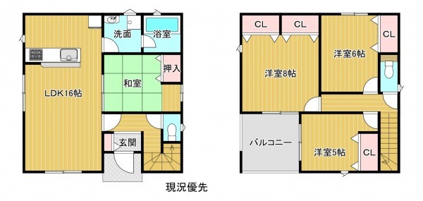 須坂市墨坂南１丁目、新築一戸建ての間取り画像です