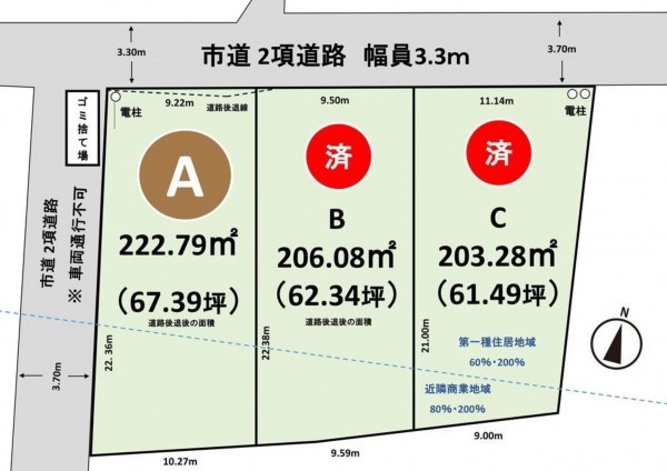 須坂市大字須坂新町、土地の間取り画像です
