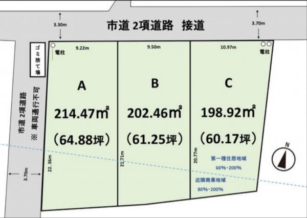 須坂市大字須坂新町、土地の間取り画像です