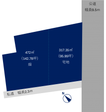 須坂市大字村山、土地の間取り画像です