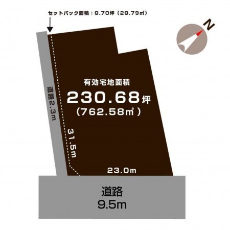 須坂市大字村山、土地の間取り画像です