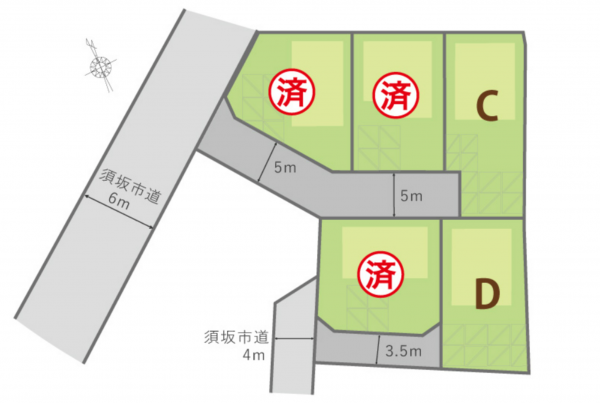 須坂市墨坂５丁目、新築一戸建ての画像です