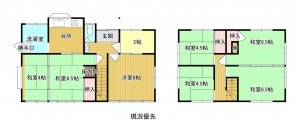 上高井郡高山村大字奥山田、中古一戸建ての間取り画像です