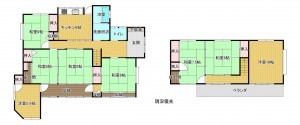 上高井郡高山村大字高井、中古一戸建ての間取り画像です