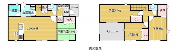 須坂市大字須坂、新築一戸建ての間取り画像です