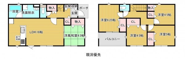 須坂市大字須坂、新築一戸建ての間取り画像です