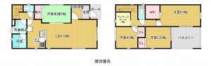 須坂市大字須坂、新築一戸建ての間取り画像です