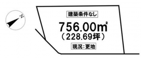 須坂市大字野辺、土地の間取り画像です