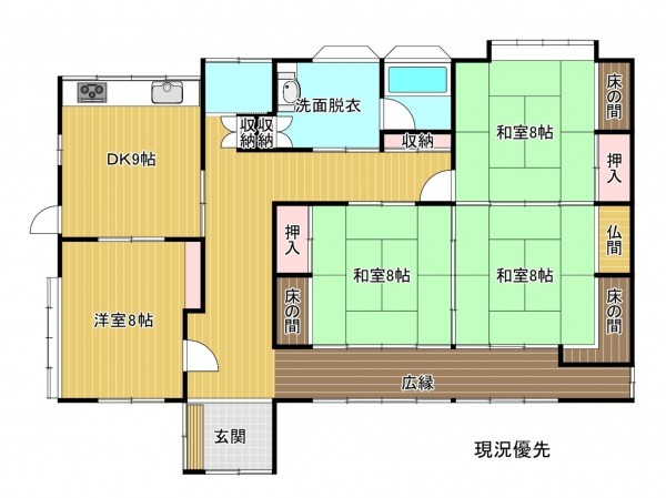 須坂市大字幸高幸高町、中古一戸建ての間取り画像です