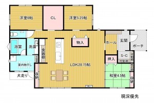 須坂市大字八町、中古一戸建ての間取り画像です