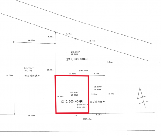 須坂市大字塩川、土地の間取り画像です