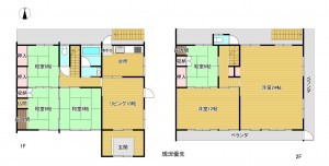 上高井郡高山村大字高井、中古一戸建ての間取り画像です