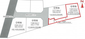 須坂市大字日滝、土地の間取り画像です