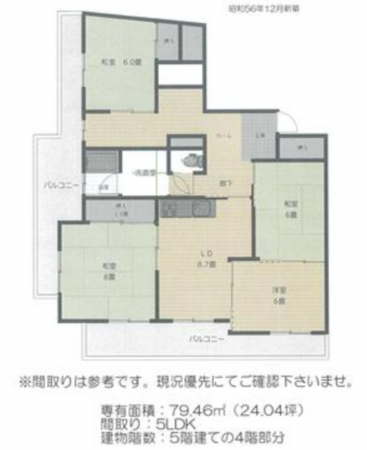須坂市大字須坂、マンションの間取り画像です