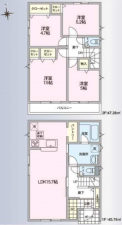 長野市大字北堀、新築一戸建ての間取り画像です