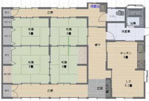 上高井郡高山村大字高井、中古一戸建ての間取り画像です