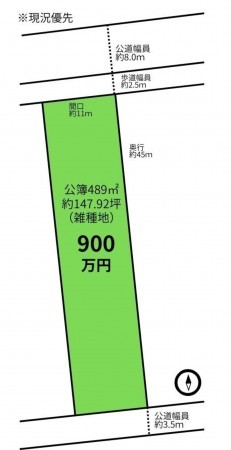 須坂市大字小河原、土地の間取り画像です