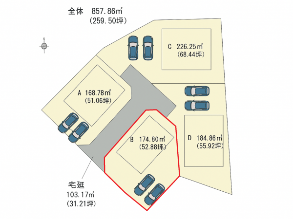 須坂市大字須坂、土地の間取り画像です