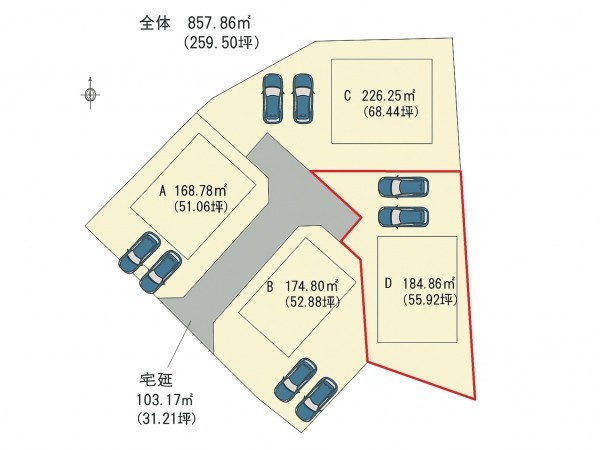 須坂市大字須坂、土地の間取り画像です