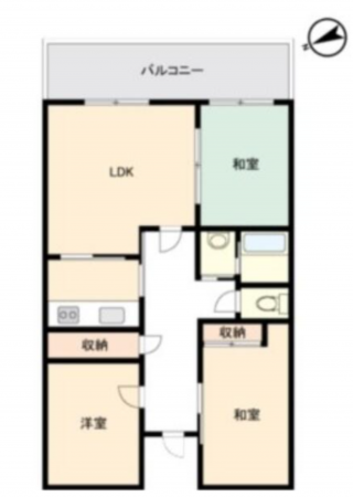 須坂市大字須坂、マンションの間取り画像です