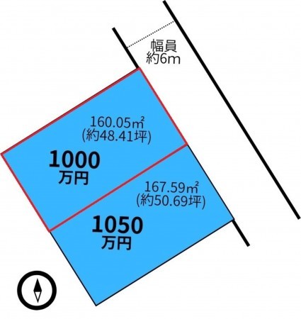 須坂市臥竜６丁目、土地の間取り画像です
