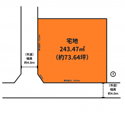 須坂市旭ケ丘、土地の間取り画像です