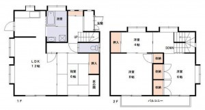 須坂市大字豊丘、中古一戸建ての間取り画像です
