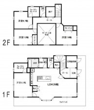 須坂市大字塩川、中古一戸建ての間取り画像です