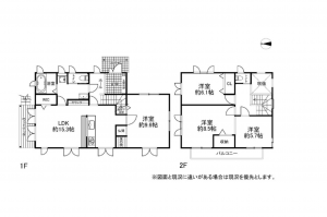 長野市若穂保科、中古一戸建ての間取り画像です