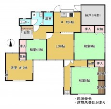 須坂市旭ケ丘、中古一戸建ての間取り画像です