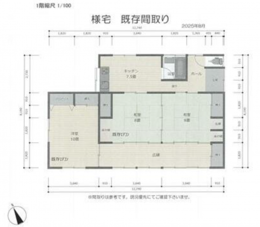 長野市若穂牛島、中古一戸建ての間取り画像です