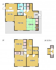 上高井郡高山村大字高井紫、中古一戸建ての間取り画像です