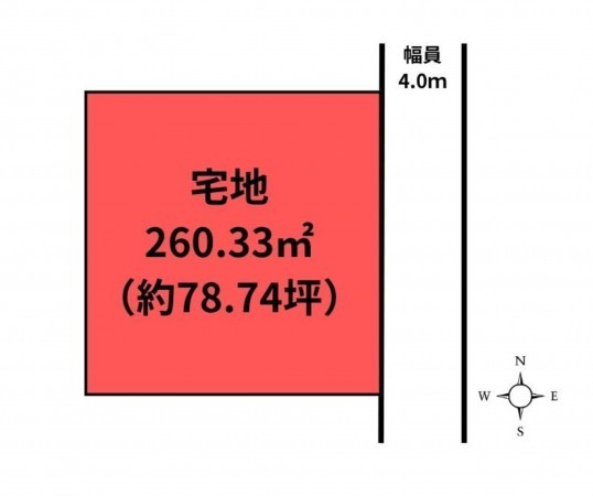 須坂市旭ケ丘、土地の間取り画像です