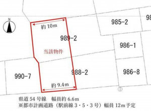 須坂市大字日滝、土地の間取り画像です