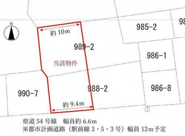 須坂市大字日滝、土地の間取り画像です