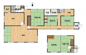 須坂市大字八町、中古一戸建ての間取り画像です