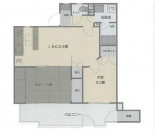 須坂市大字須坂、マンションの間取り画像です