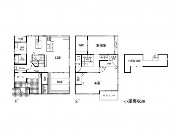 長野市若穂綿内、中古一戸建ての間取り画像です