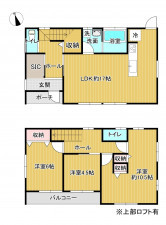 上高井郡小布施町大字押羽、中古一戸建ての間取り画像です